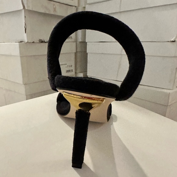 NEW Good American Women's Terry Slip On High Heel Sandals in Black - Picture 8 of 8